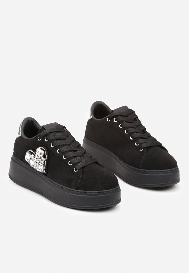 Sneakers Remila Negru cu argintiu