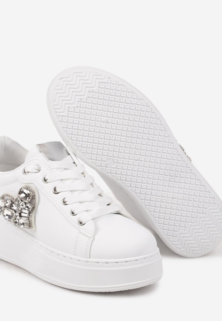 Sneakers Remila Alb cu argintiu