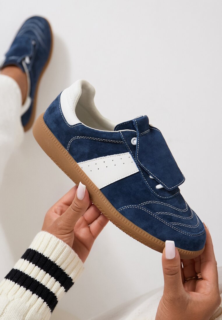 Sneakers Bleumarin cu alb