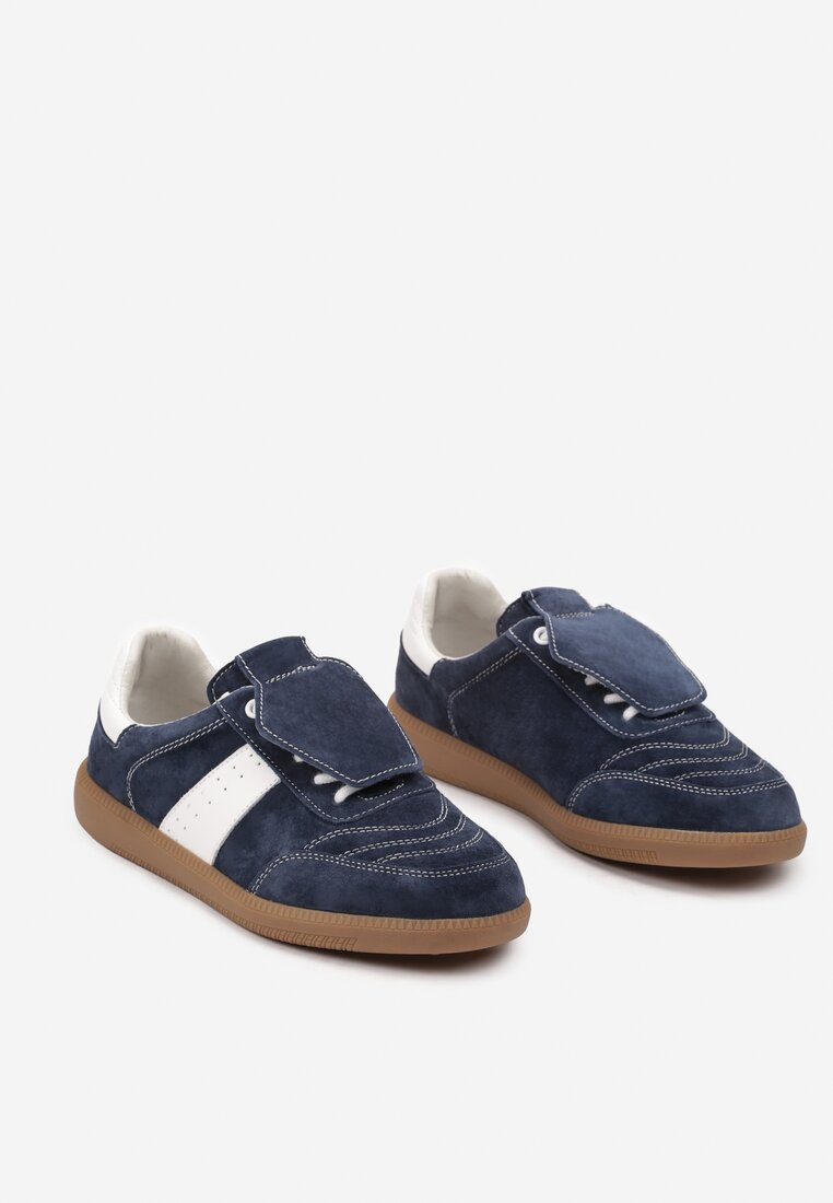 Sneakers Bleumarin cu alb