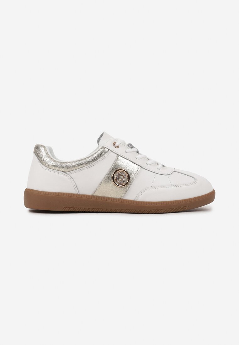 Sneakers Erisida Alb cu auriu