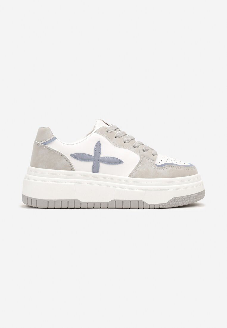 Sneakers Saimine Alb cu gri