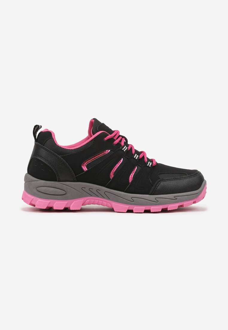 Czarne Buty Sportowe w Trekkingowym Stylu Zaiss
