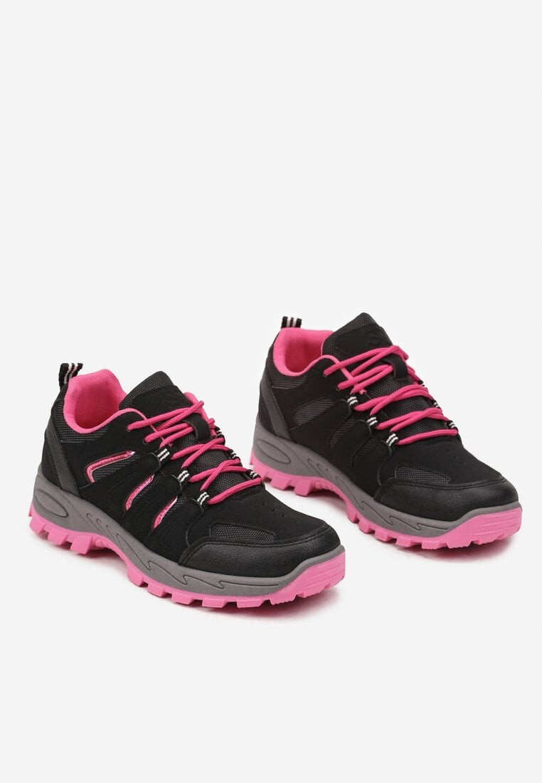 Czarne Buty Sportowe w Trekkingowym Stylu Zaiss