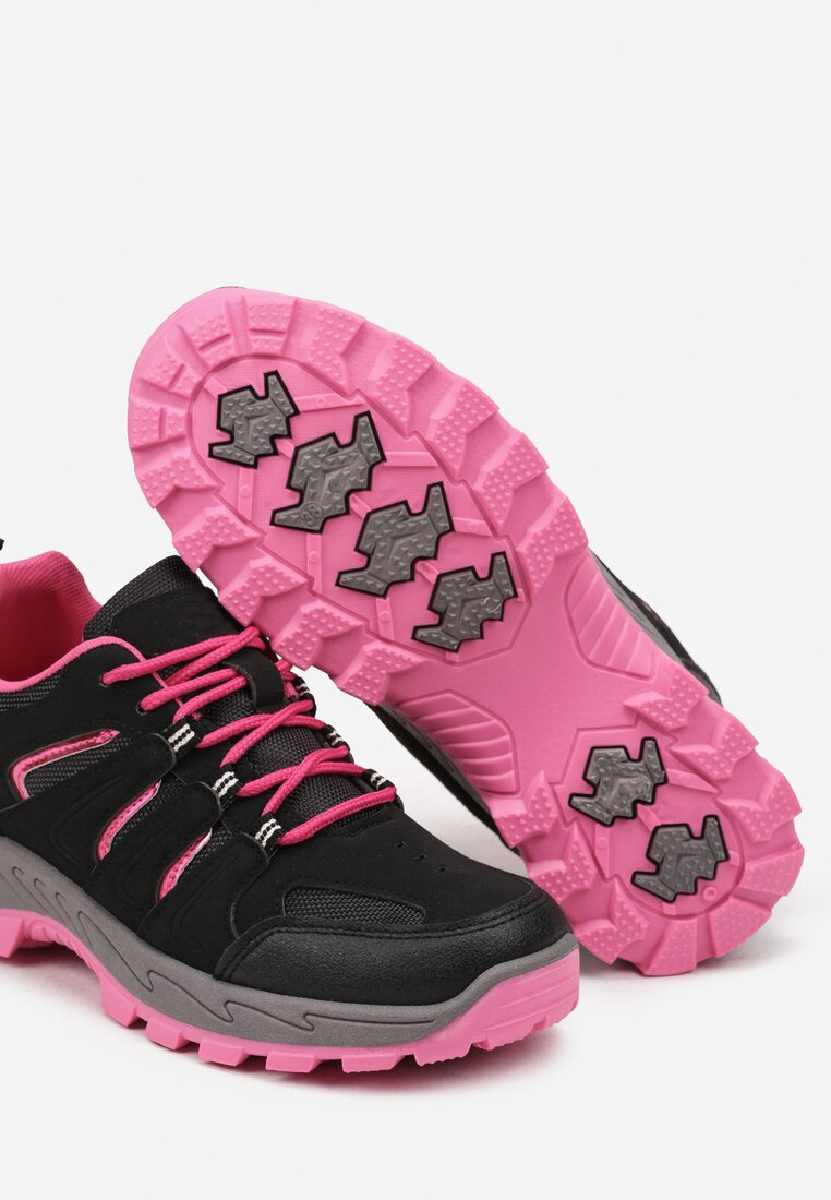 Czarne Buty Sportowe w Trekkingowym Stylu Zaiss