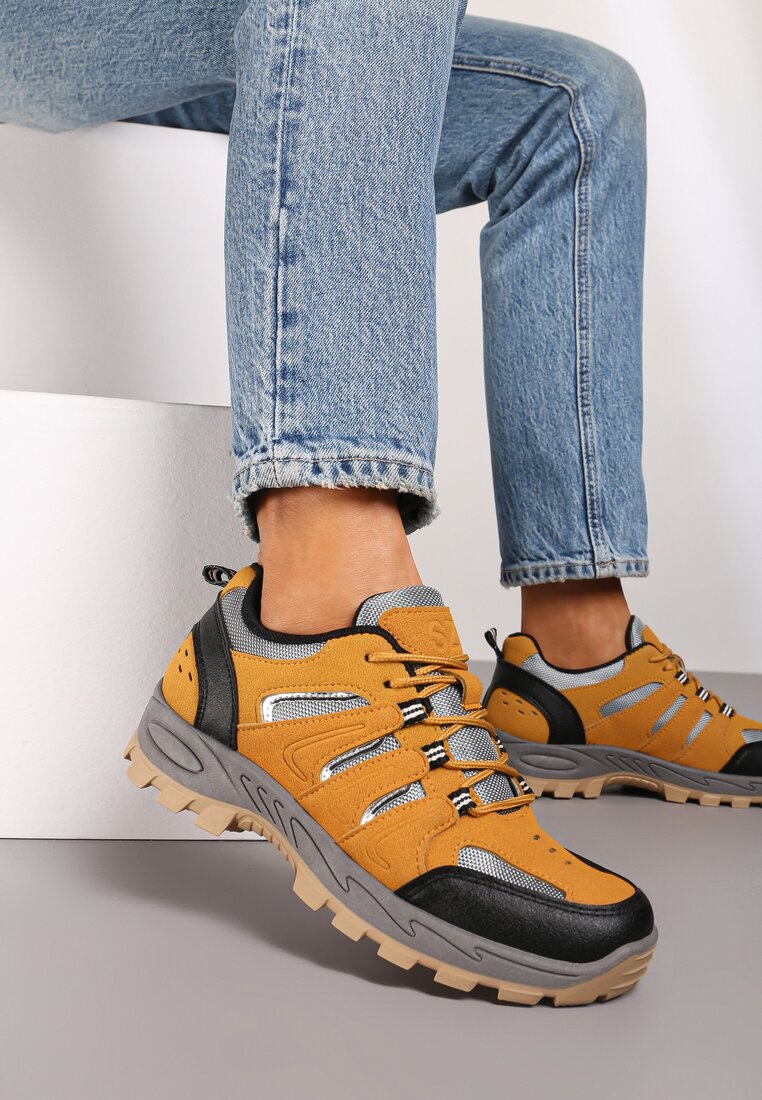 Brązowe Buty Sportowe w Trekkingowym Stylu Zaiss