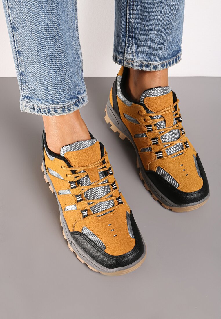 Brązowe Buty Sportowe w Trekkingowym Stylu Zaiss