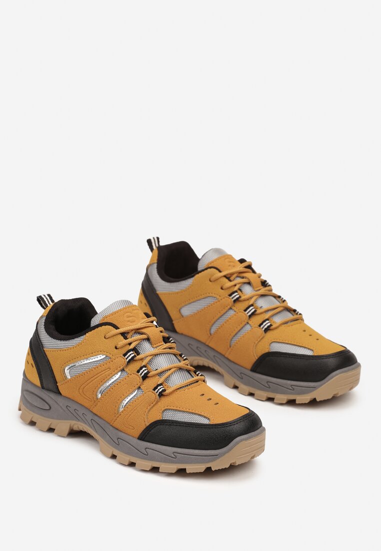 Brązowe Buty Sportowe w Trekkingowym Stylu Zaiss