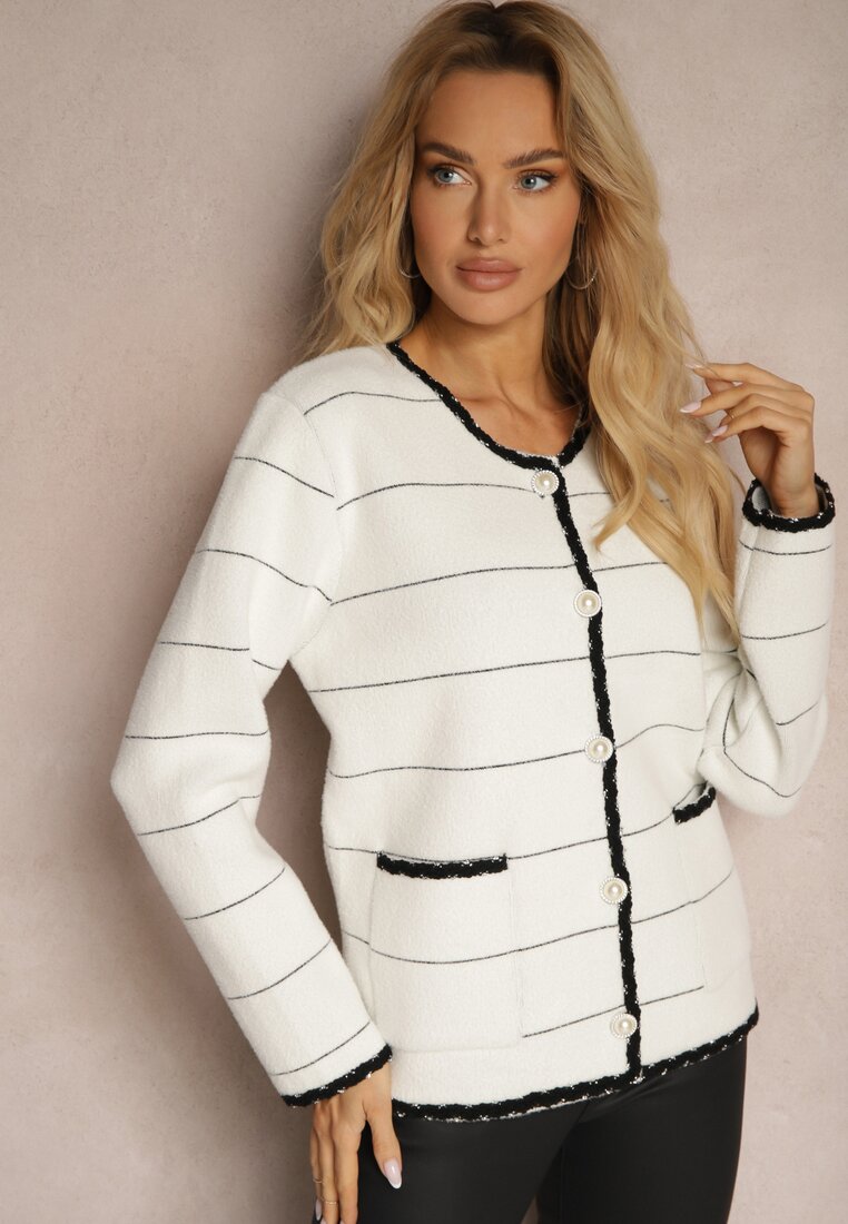 Cardigan Nerelisse Alb