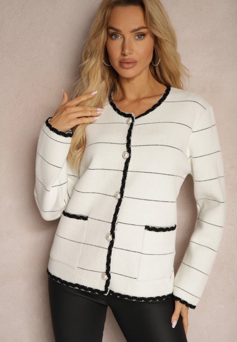 Cardigan Nerelisse Alb