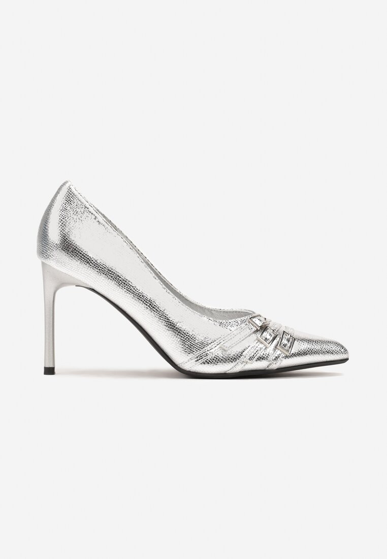 Pantofi stiletto Railanne Argintii