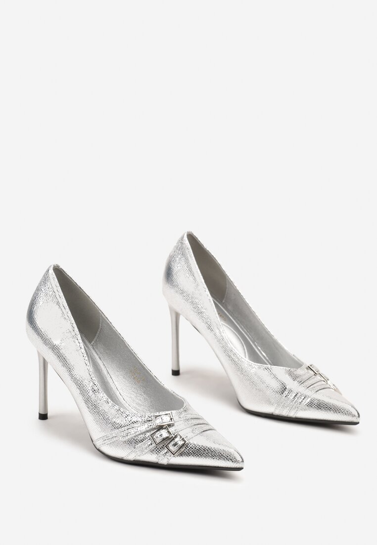 Pantofi stiletto Railanne Argintii
