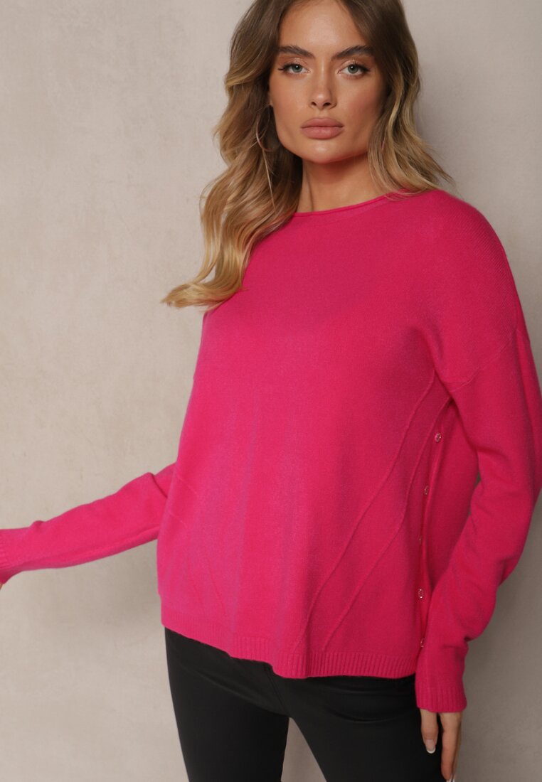 Pulover Rerige Fucsia
