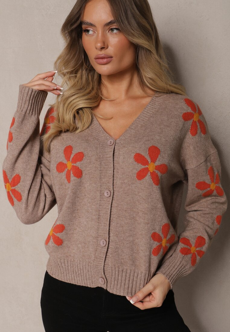 Cardigan Anarista Bej închis