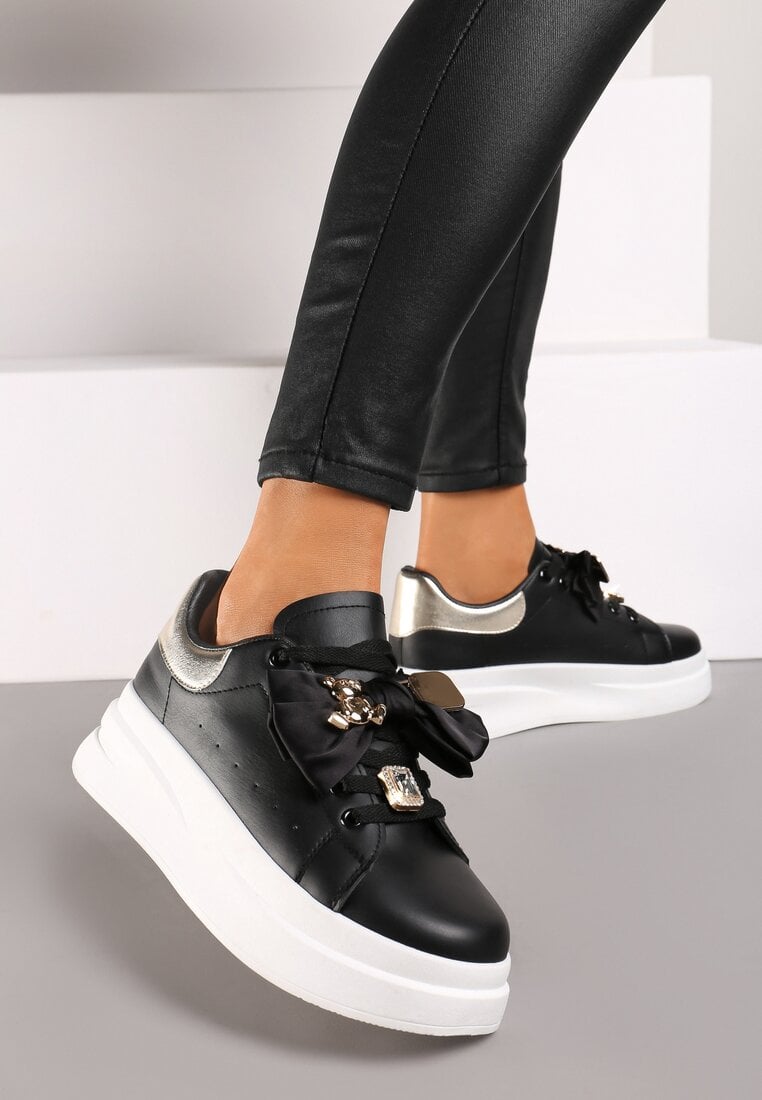 Sneakers Rorinia Negru cu argintiu