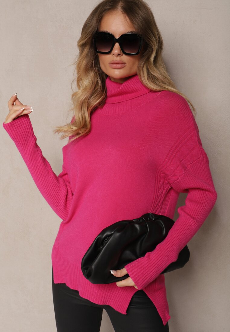 Pulover pe gât Cialisea Fucsia