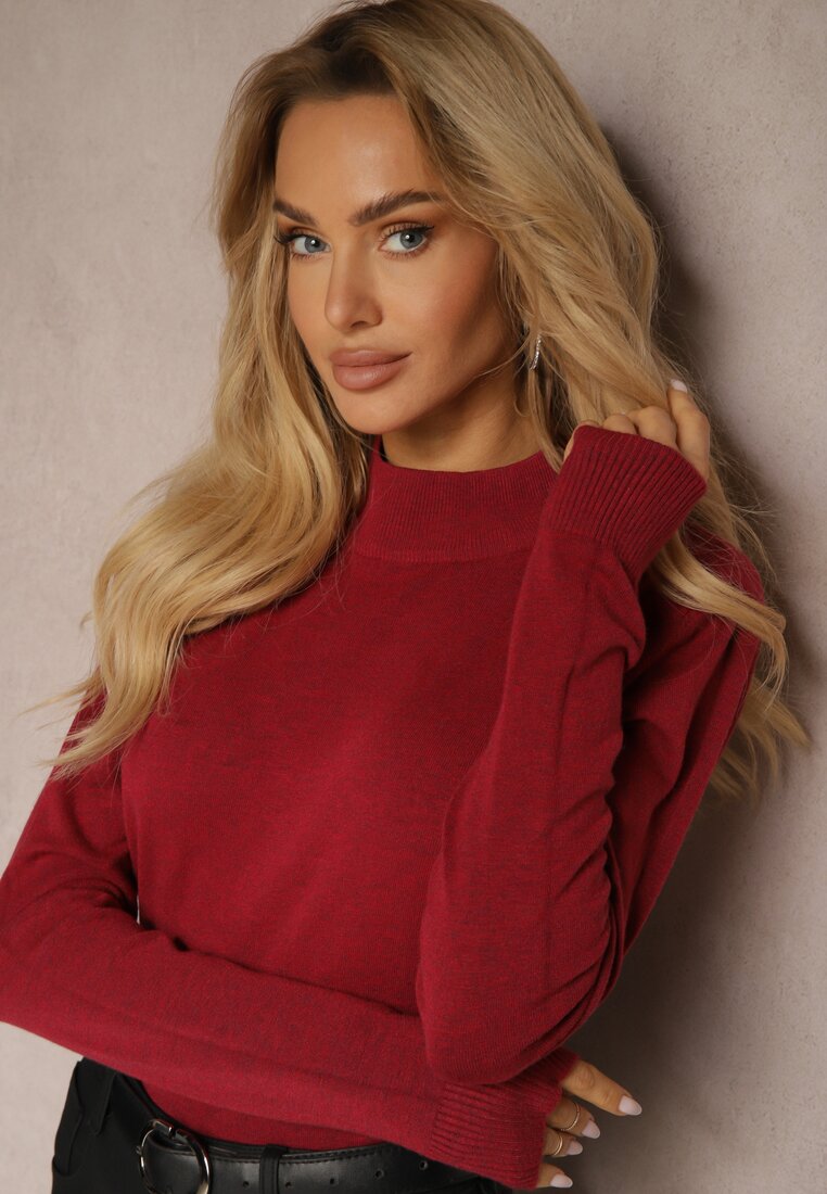Pulover pe gât Zailana Bordo