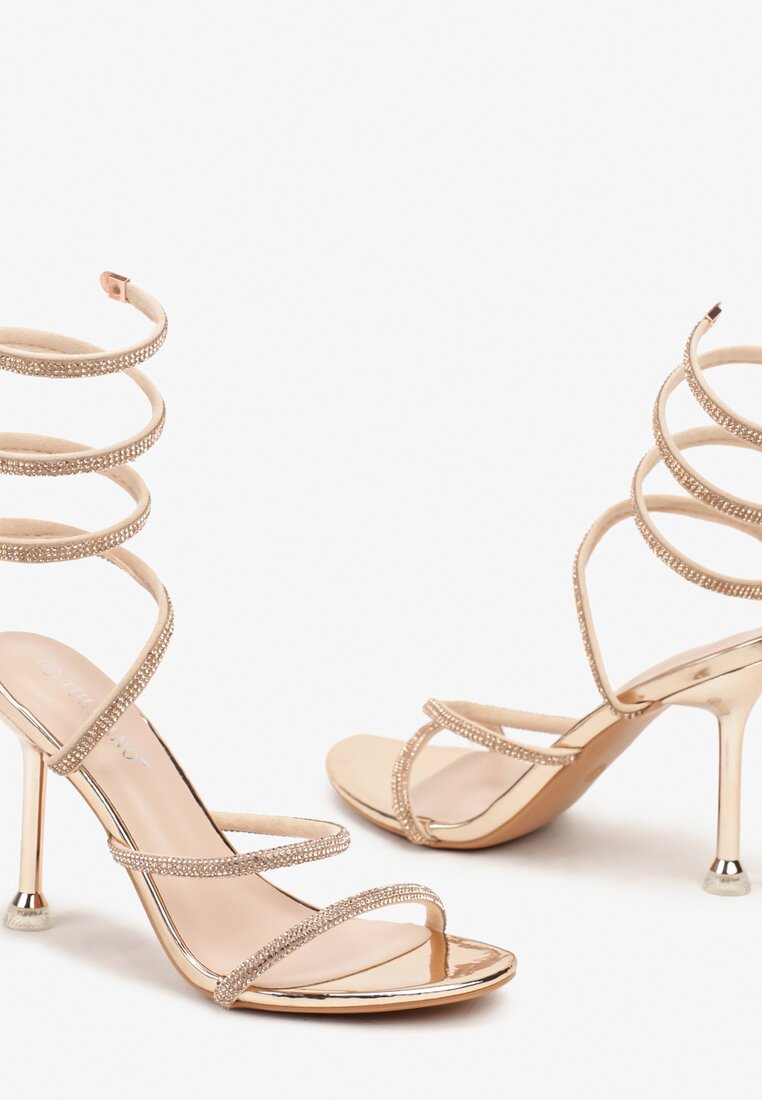 Pantofi stiletto Narolinea Culoarea șampaniei