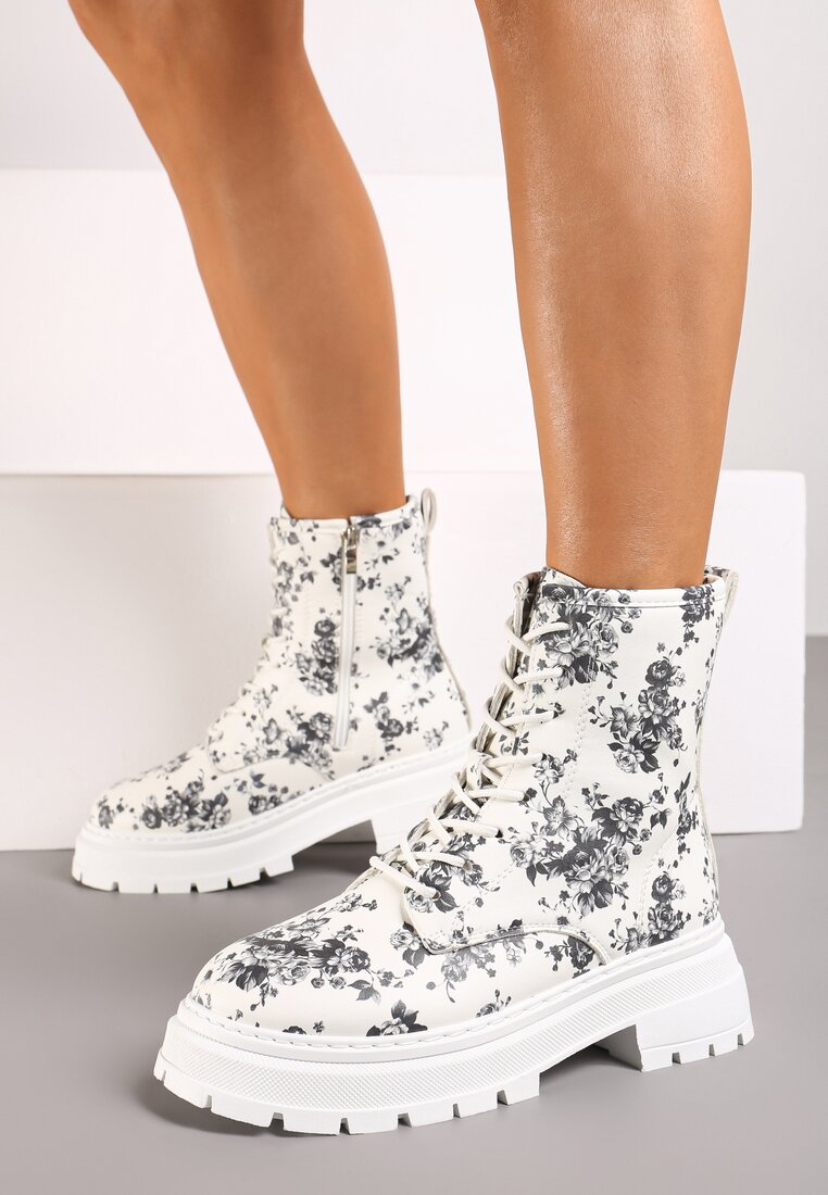 Botine Daitara Alb cu negru