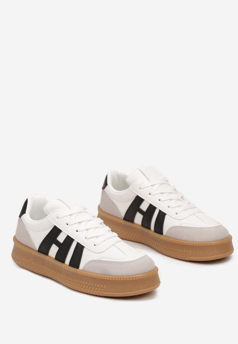 Sneakers Mialeria Alb cu negru