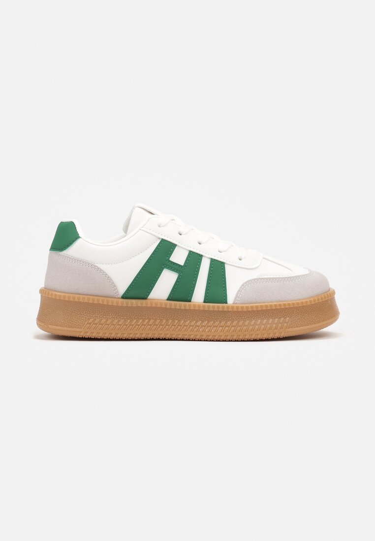 Sneakers Mialeria Alb cu verde