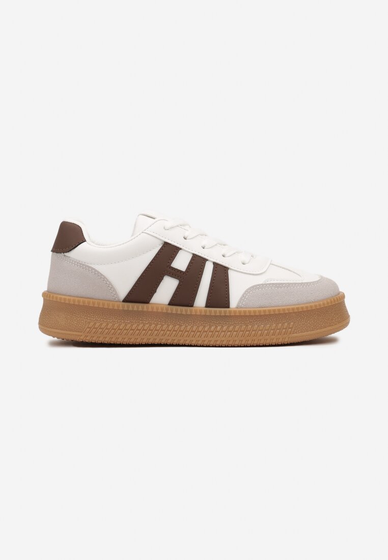 Sneakers Mialeria Alb cu maro