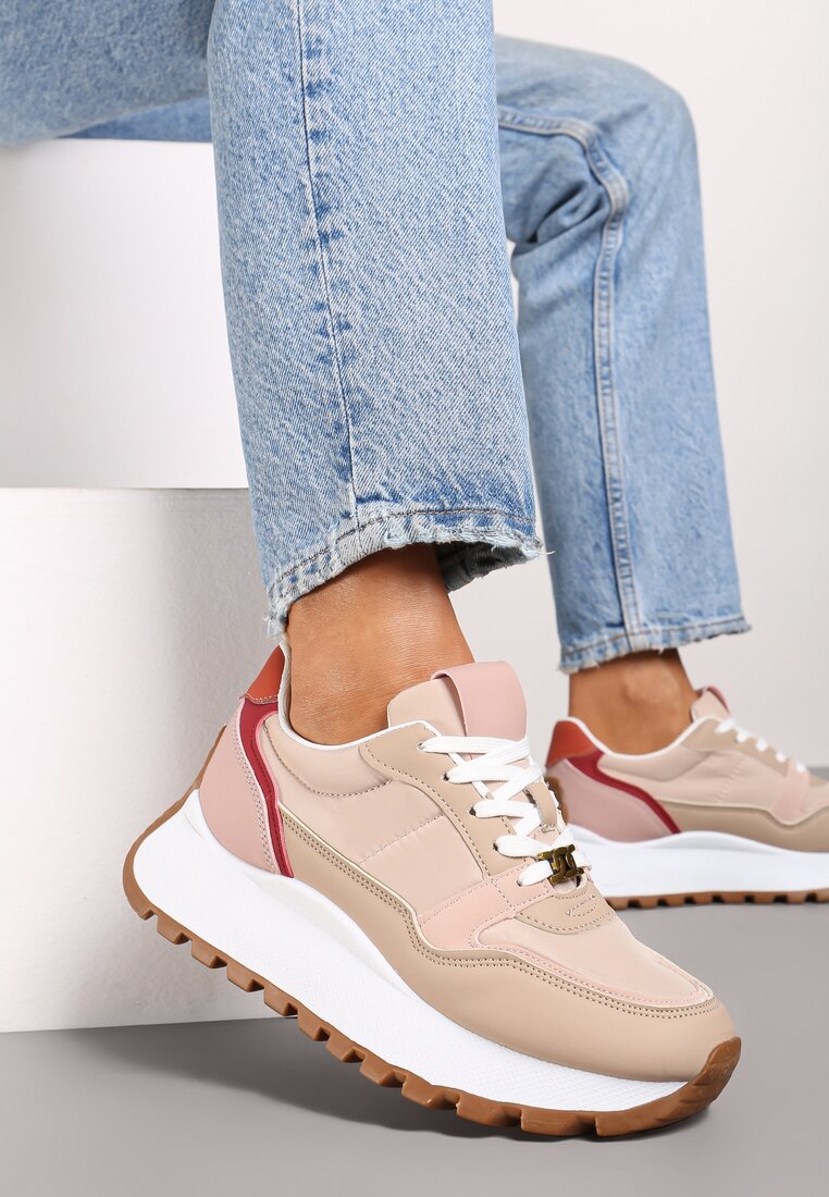 Sneakers Amirora Roz deschis