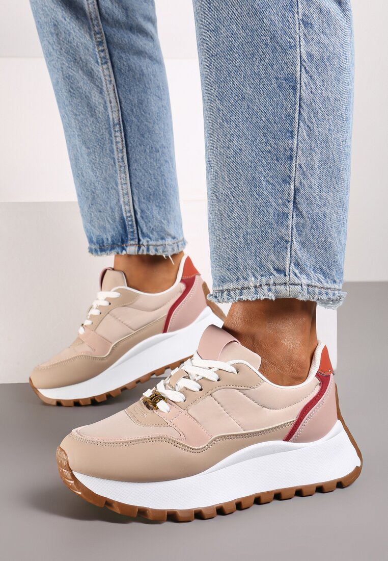Sneakers Amirora Roz deschis