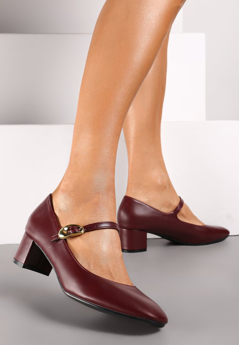 Pantofi cu toc Daithara Bordo