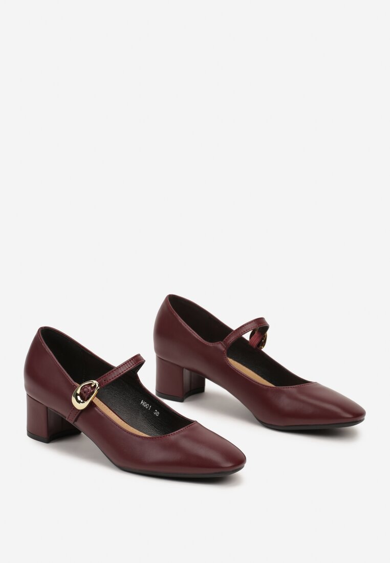 Pantofi cu toc Daithara Bordo