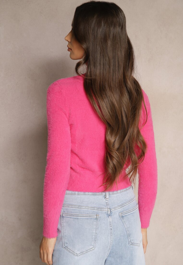 Pulover pe gât Arivellea Fucsia