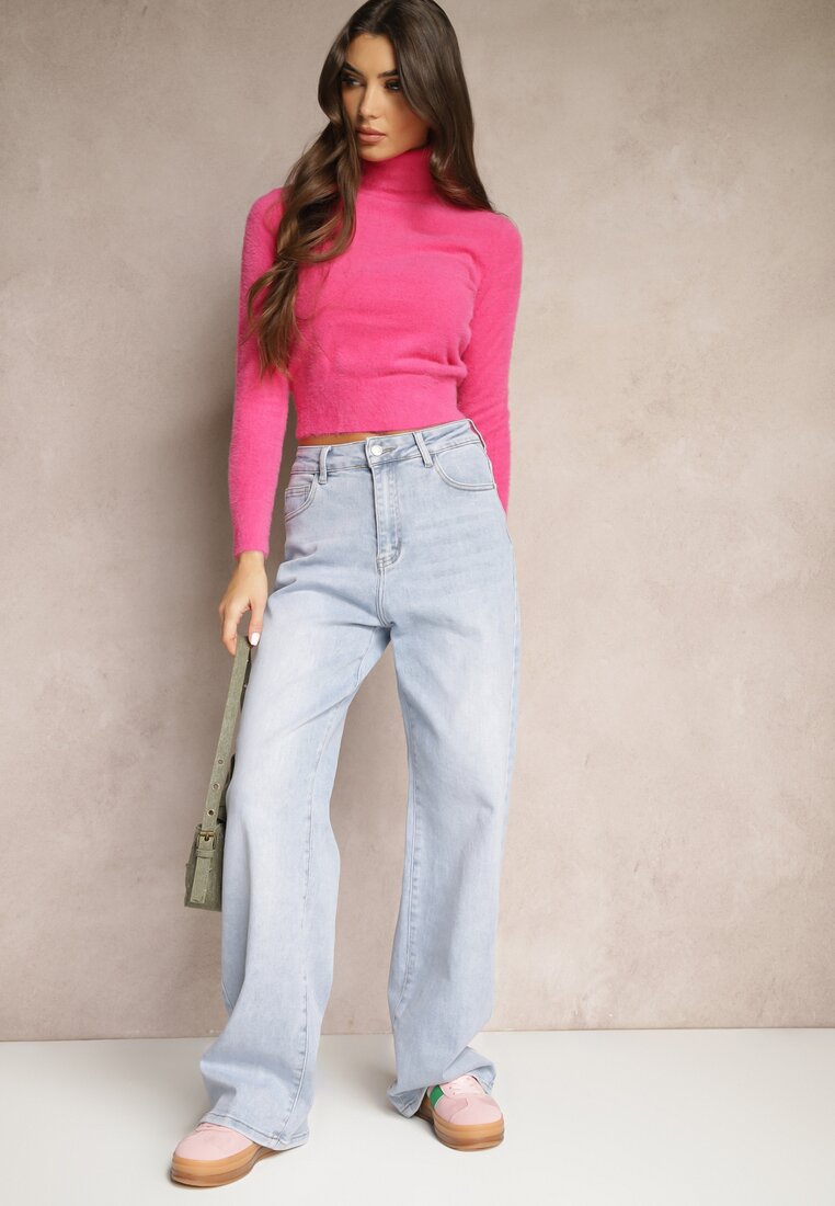 Pulover pe gât Arivellea Fucsia