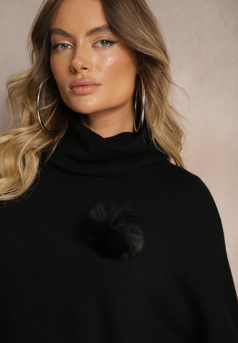 Pulover pe gât Melodia Negru