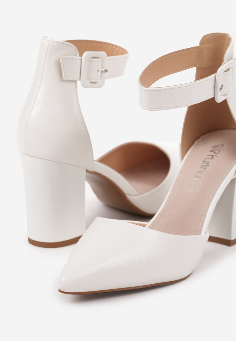 Pantofi cu toc Alorelle Albi