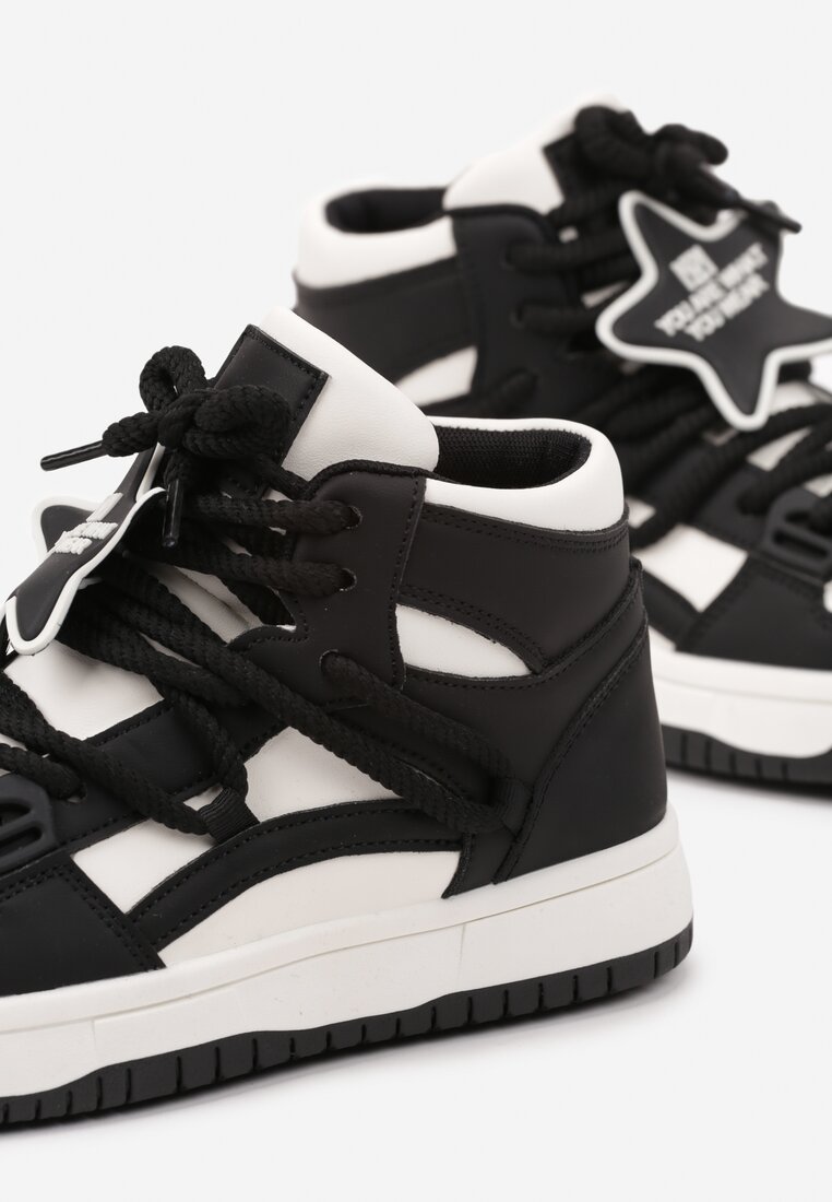 Sneakers Saveline Alb cu negru