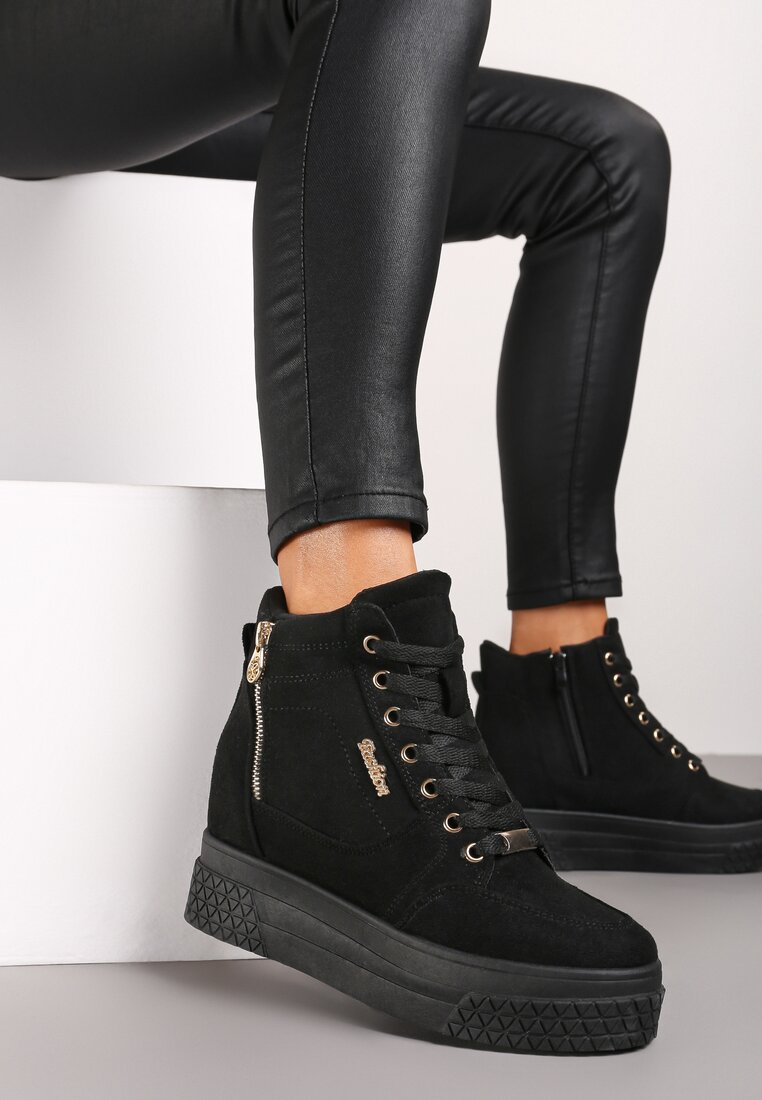 Sneakers Negru cu argintiu