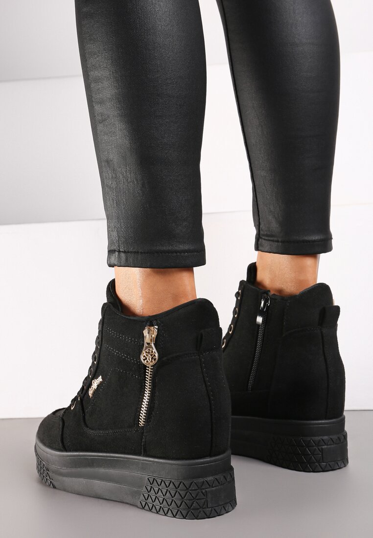 Sneakers Negru cu argintiu