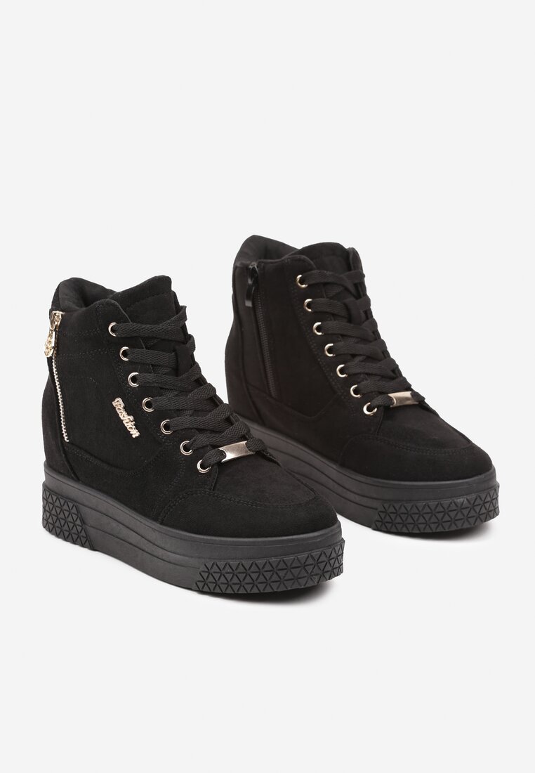 Sneakers Negru cu argintiu