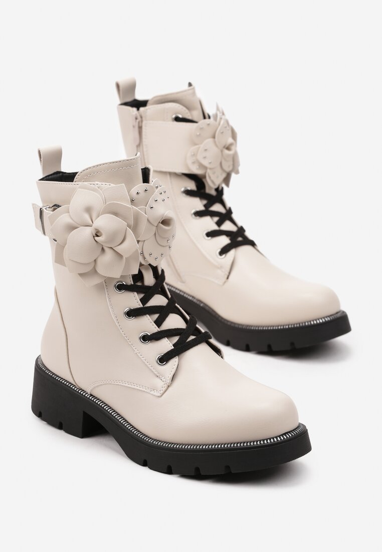 Botine Fioratta Bej
