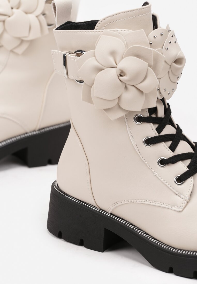 Botine Fioratta Bej