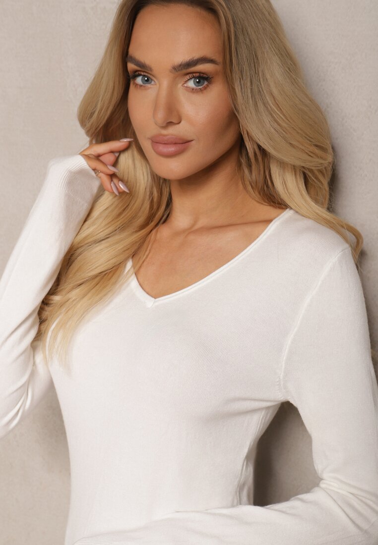 Pulover Avarelle Alb