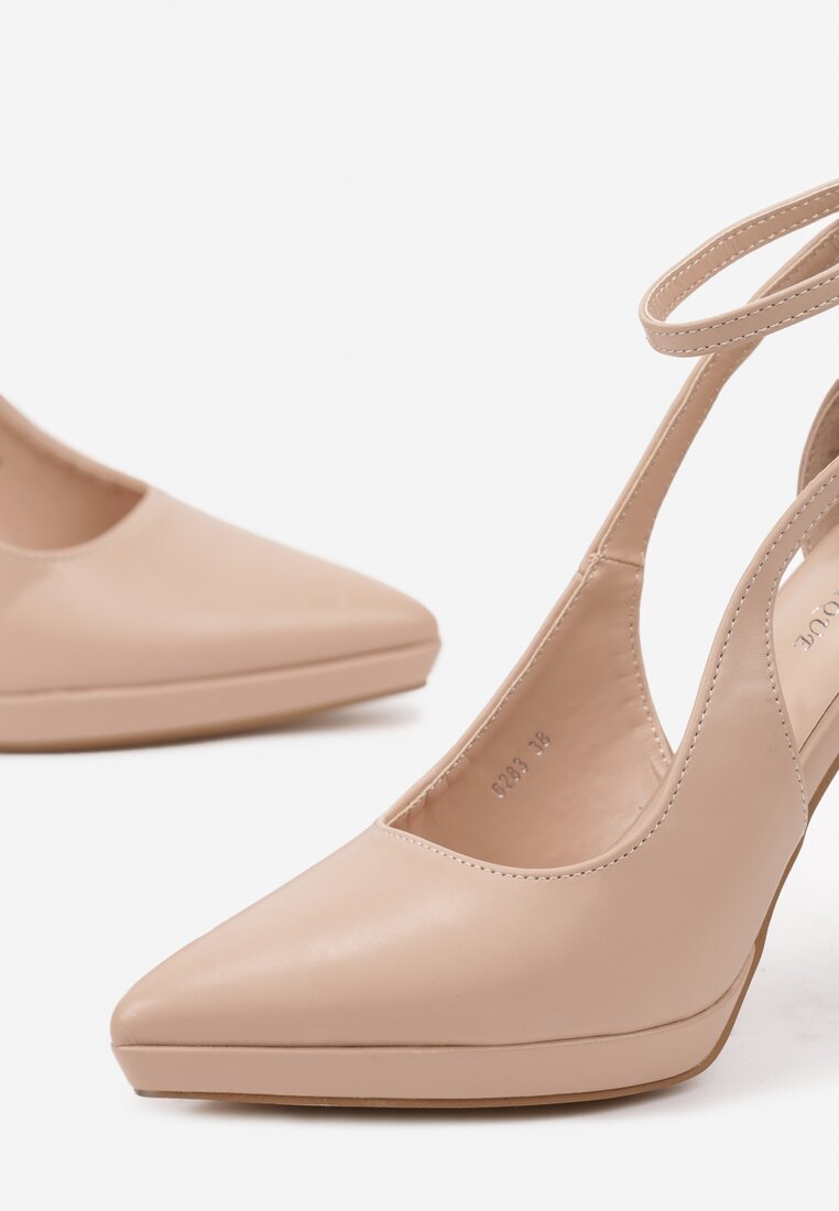 Pantofi stiletto Atteona Bej