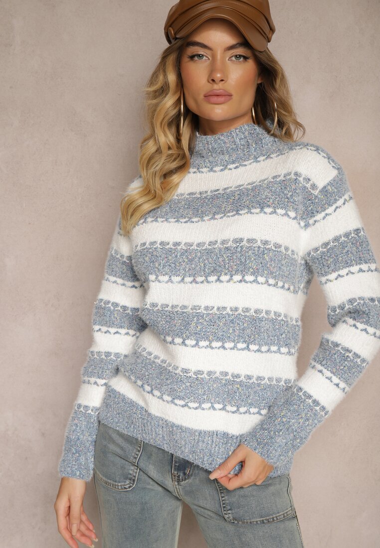 Pulover pe gât Zinalith Albastru deschis