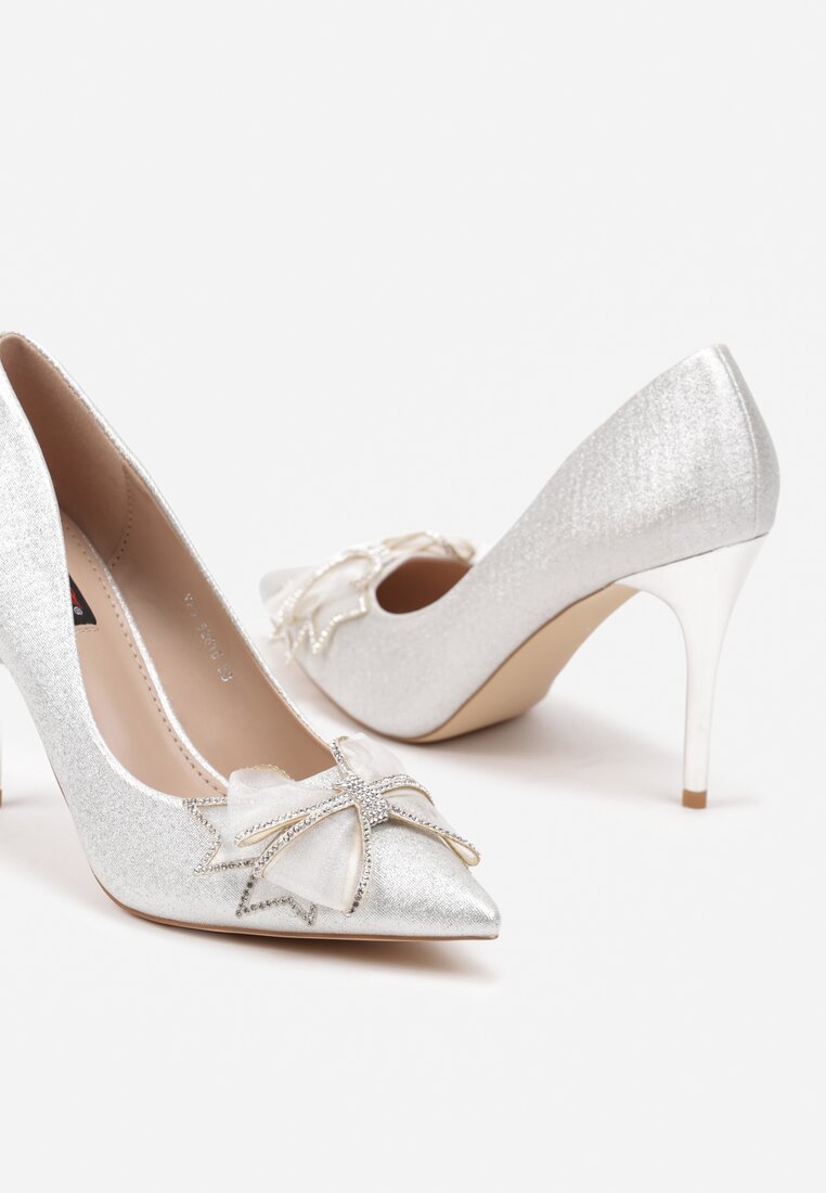 Pantofi stiletto Itteleina Argintii