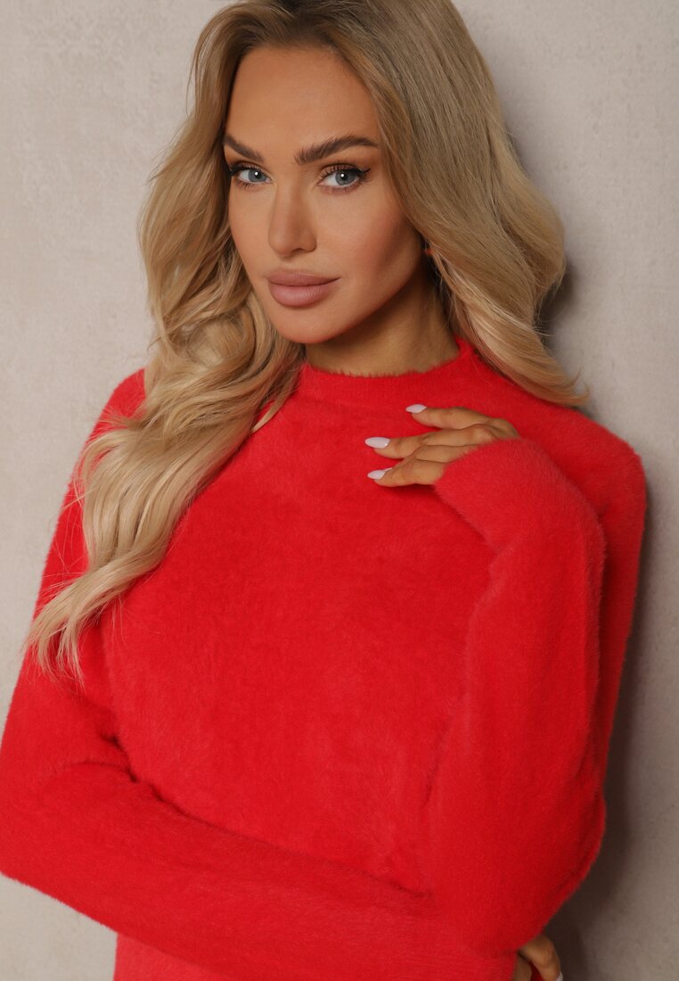 Czerwony Sweter Wełniany Elisabema
