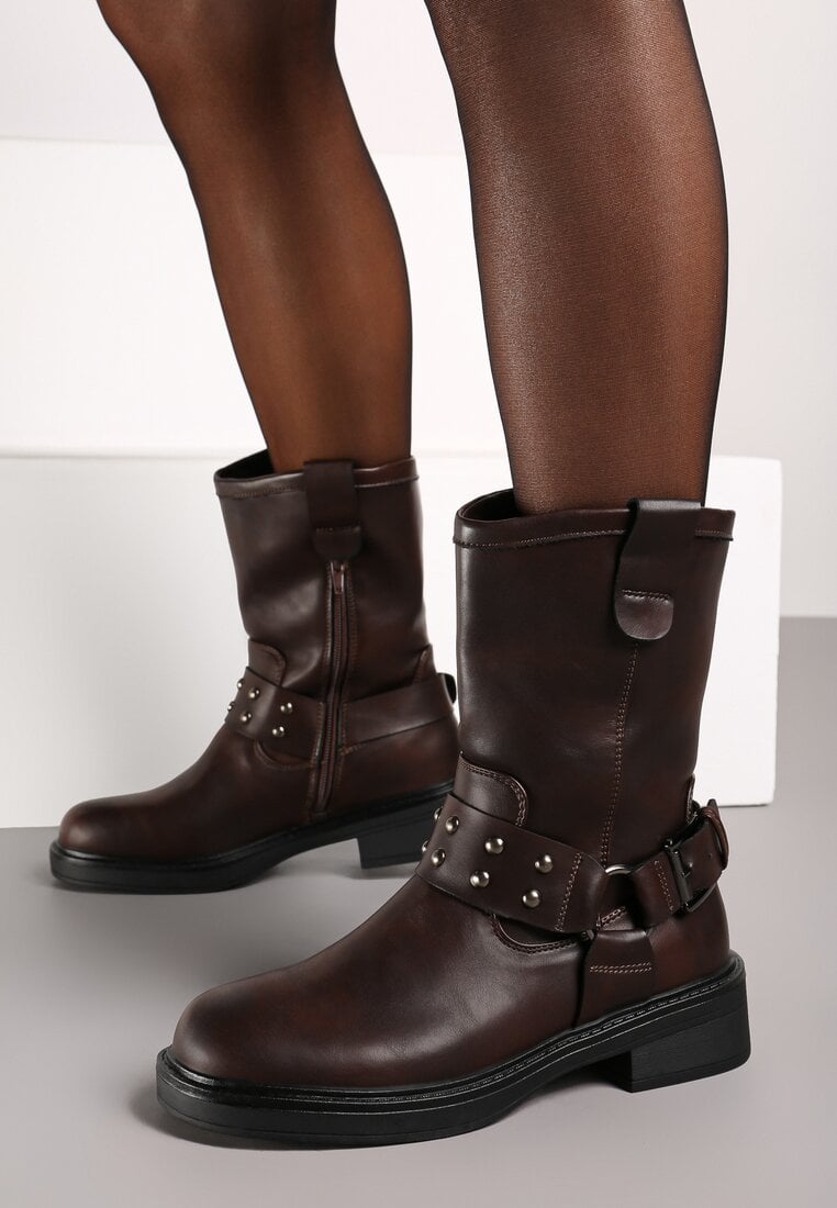 Botine Patina Maro