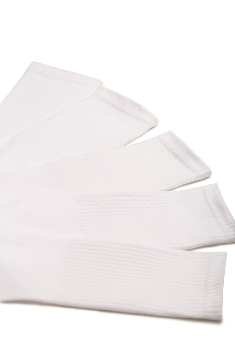 Białe Długie Casualowe Skarpety 5-Pack z Bawełny Venethria