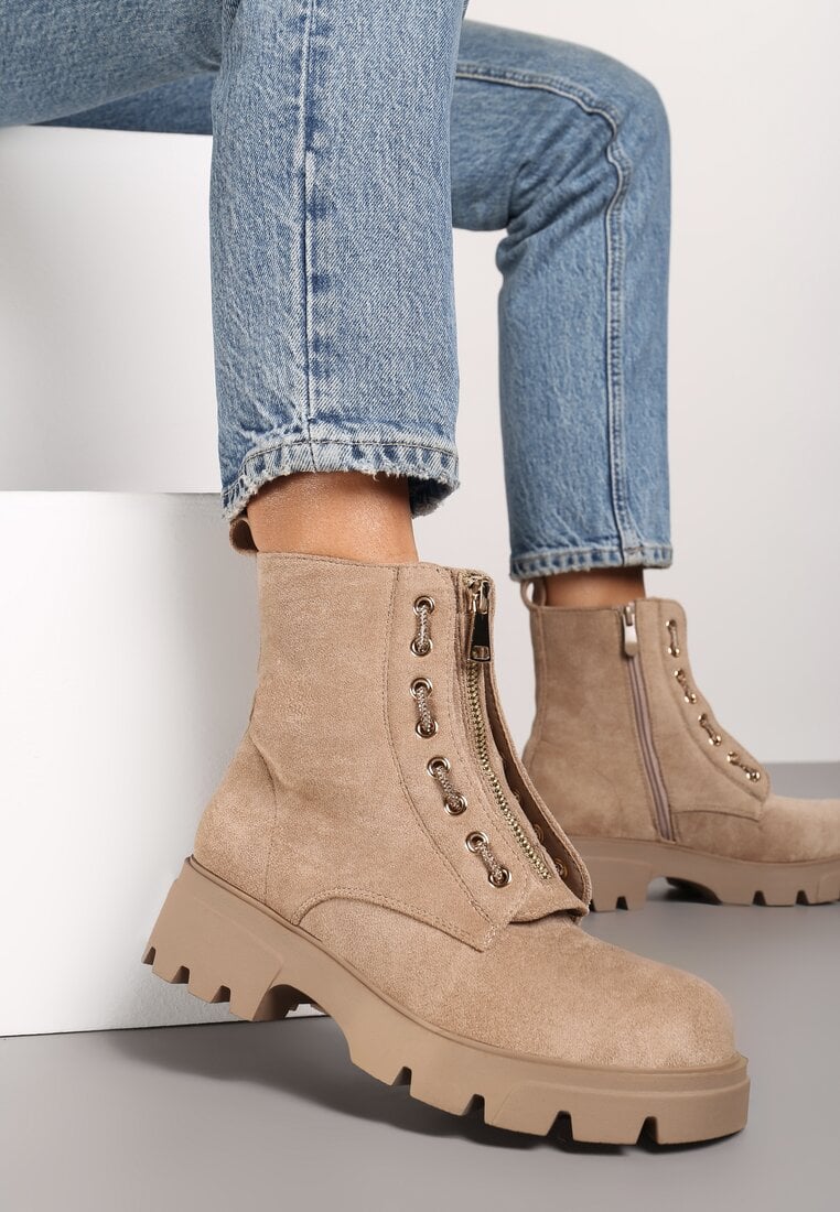 Botine Inaselle Bej