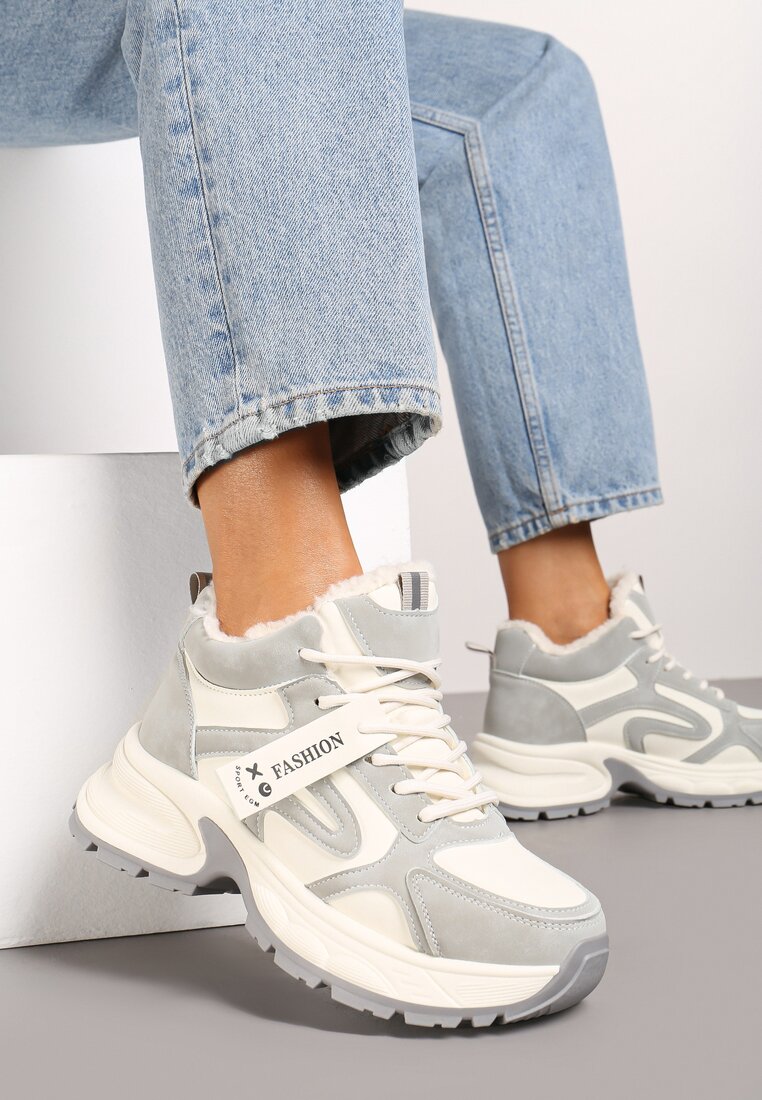 Sneakers Siorra Bej cu gri
