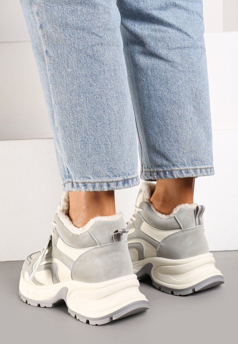 Sneakers Siorra Bej cu gri